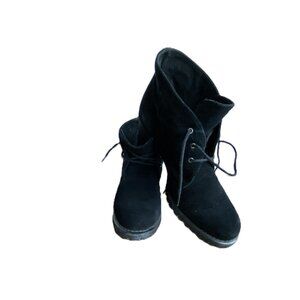 Suede Boots Town Shoes Collection US9 Made in Italy  Black